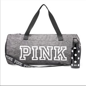 NWT VS Pink duffle and water bottle